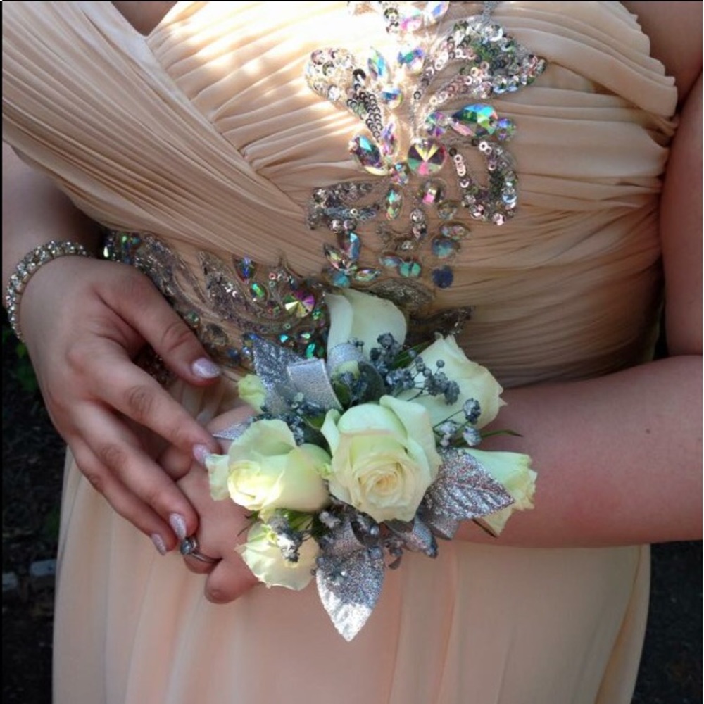 Champagne prom dress